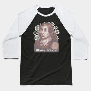 Blaise Pascal Portrait Baseball T-Shirt